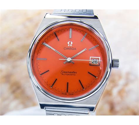 omega orange watch dial|vintage omega watch dial.